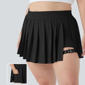 Halara Breezeful Pleated 2-in-1 Adjustable Buckle Quick Dry Micro Mini Skort XXL